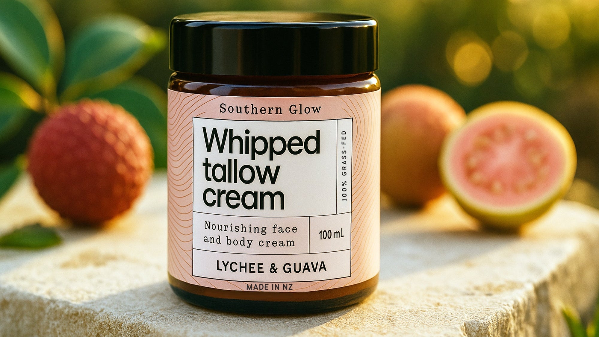Lychee and Guava on tile