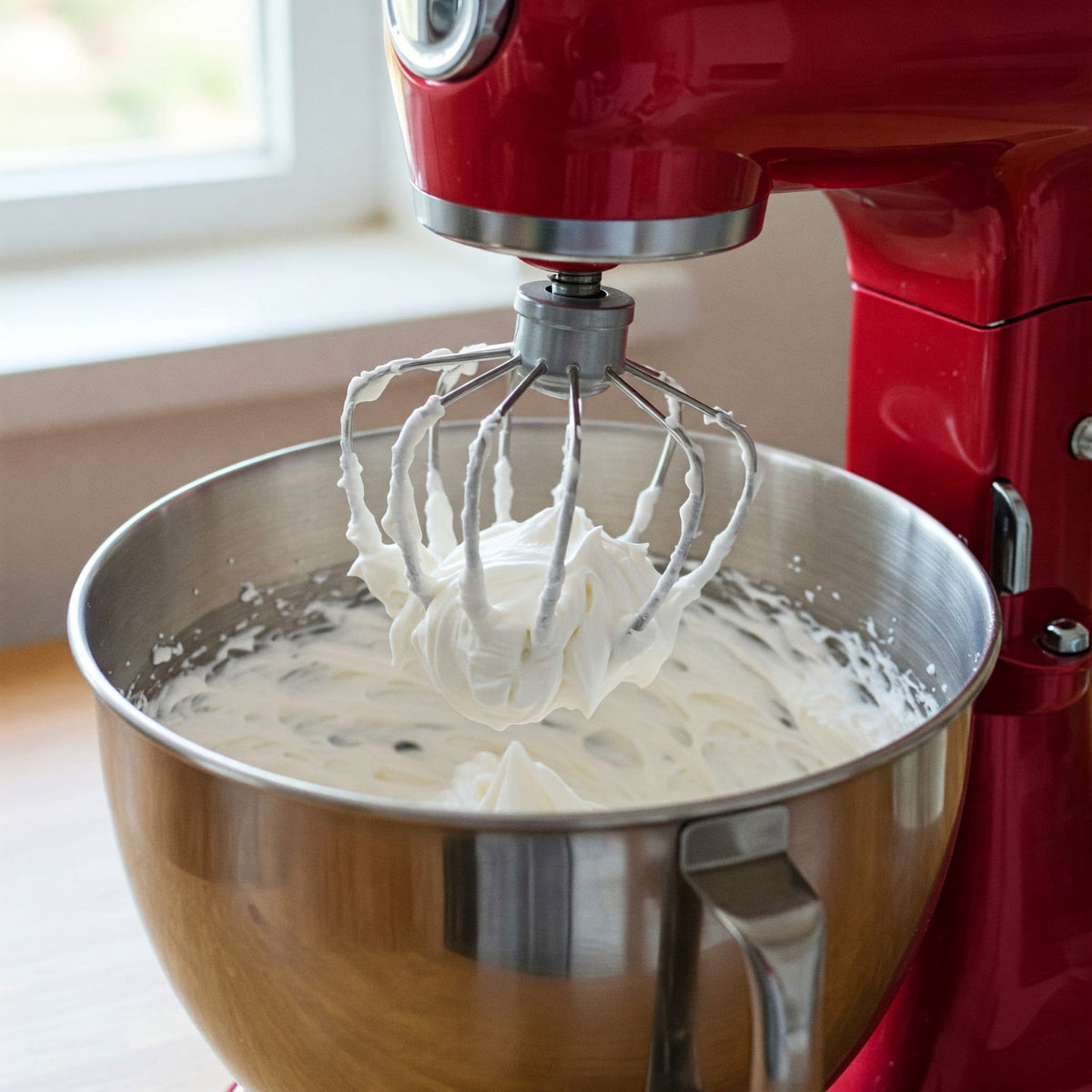 Beef tallow whipped in a commercial mixer.