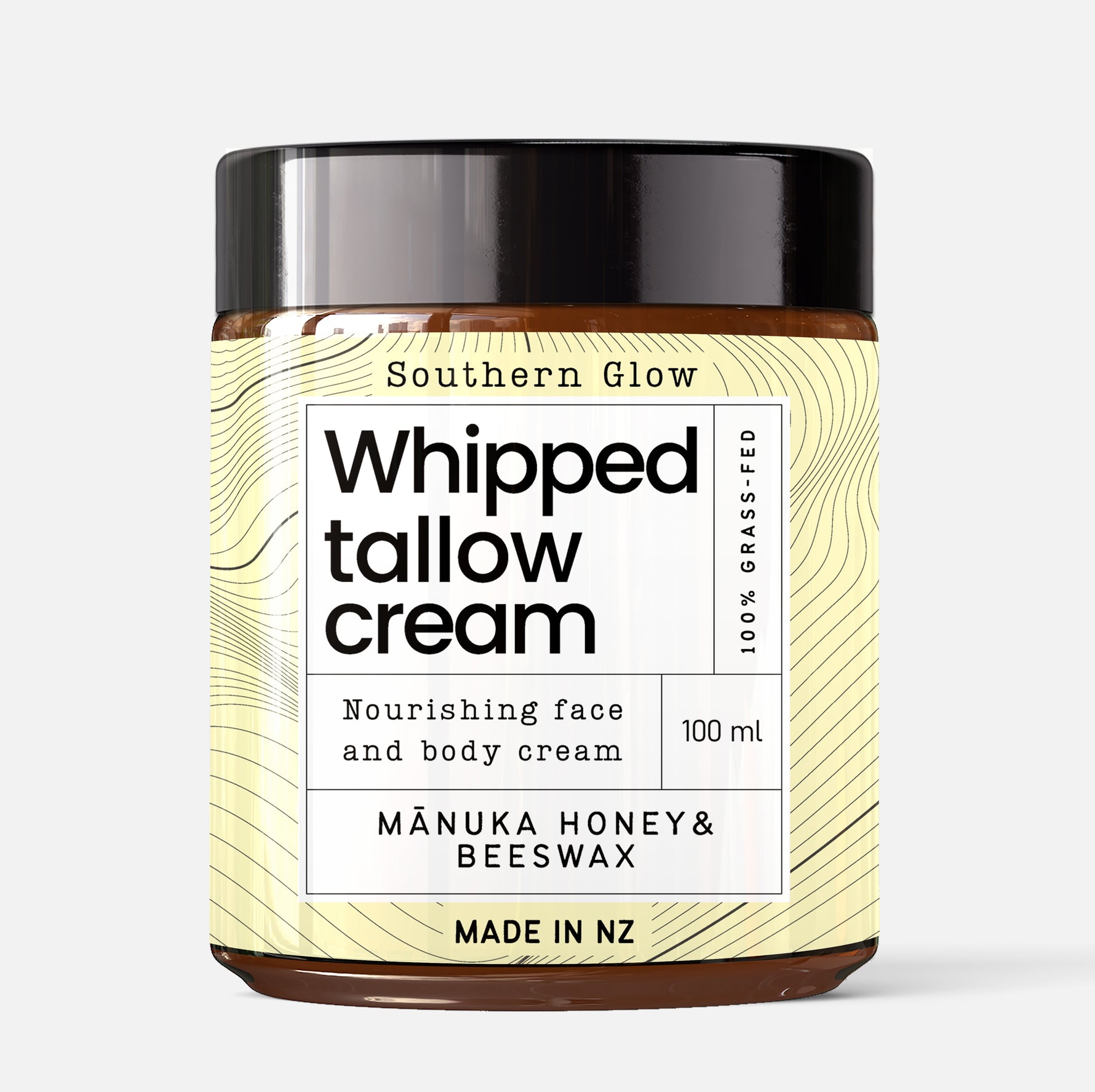Manuka Honey and Beeswax Whipped Tallow Cream.