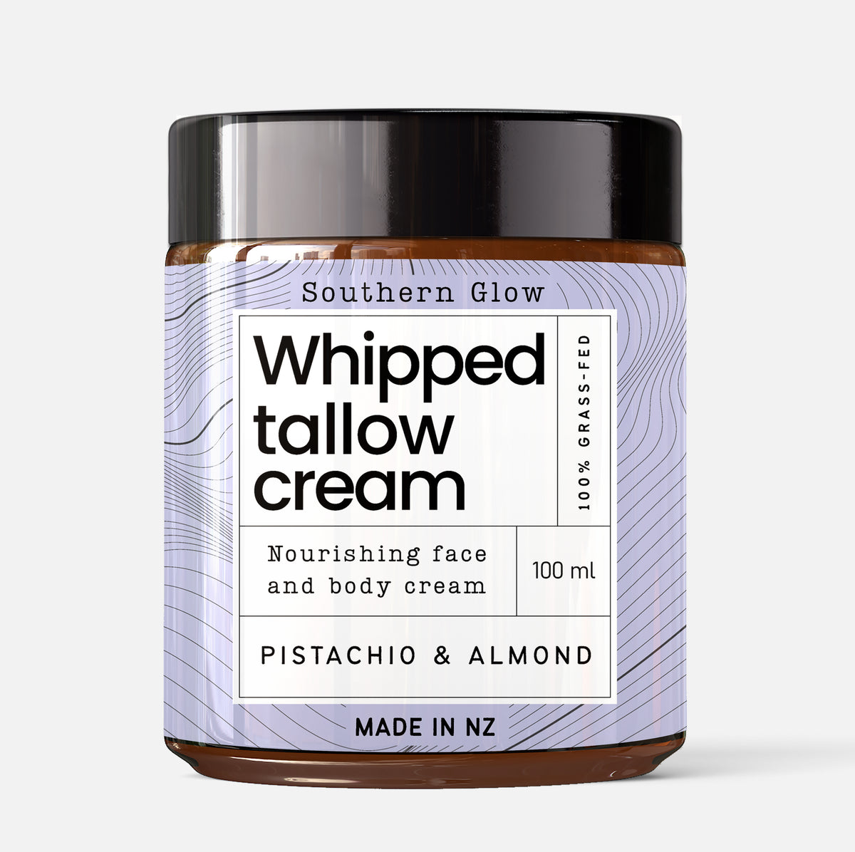 Southern Glow Pistachio and Almond Whipped Tallow Cream.