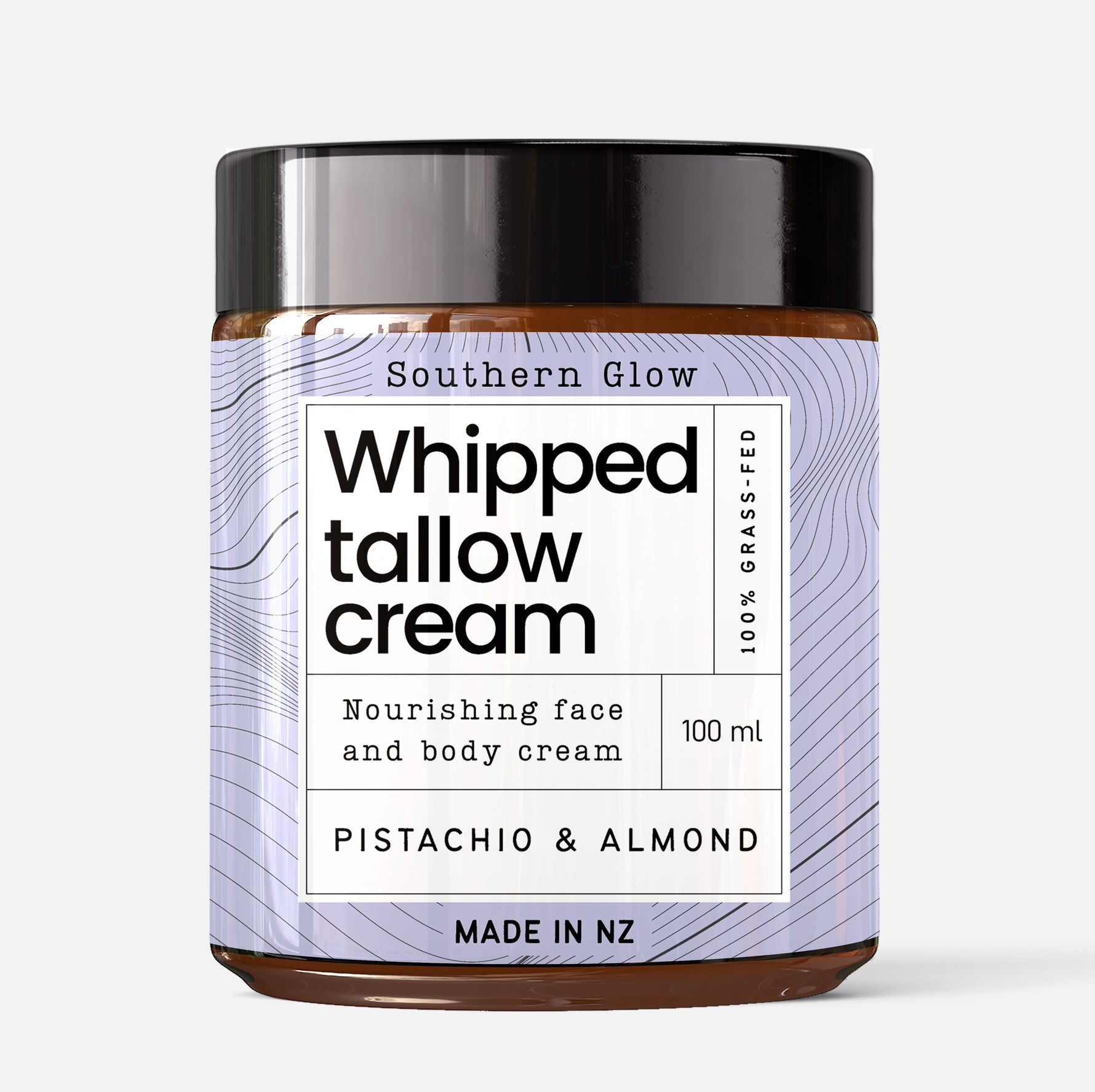 Southern Glow Pistachio and Almond Whipped Tallow Cream.